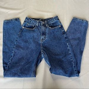 PrettyLittleThing Dark Blue Mom Jeans